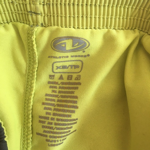 Athletic works dri more green and grey running shorts - Picture 3 of 3